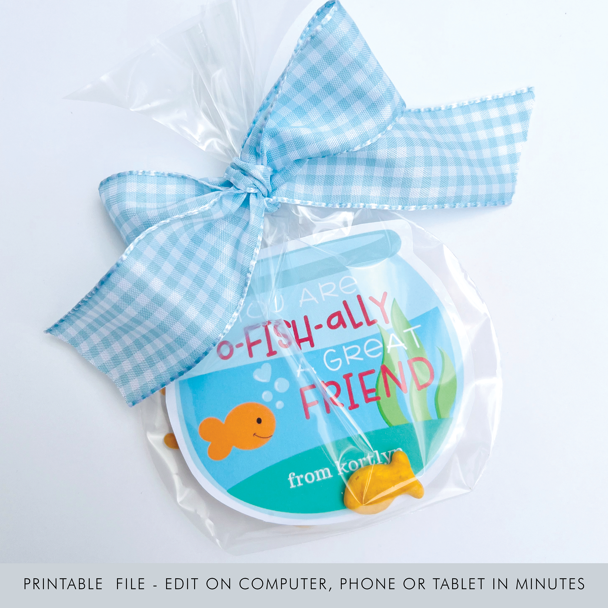 Fish Bowl Valentine in Printable Fish Bowl Valentine Template