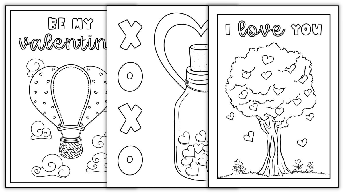 Foldable Valentine&amp;#039;S Day Coloring Cards (Totally Free!) - The with regard to Printable Coloring Valentines Cards