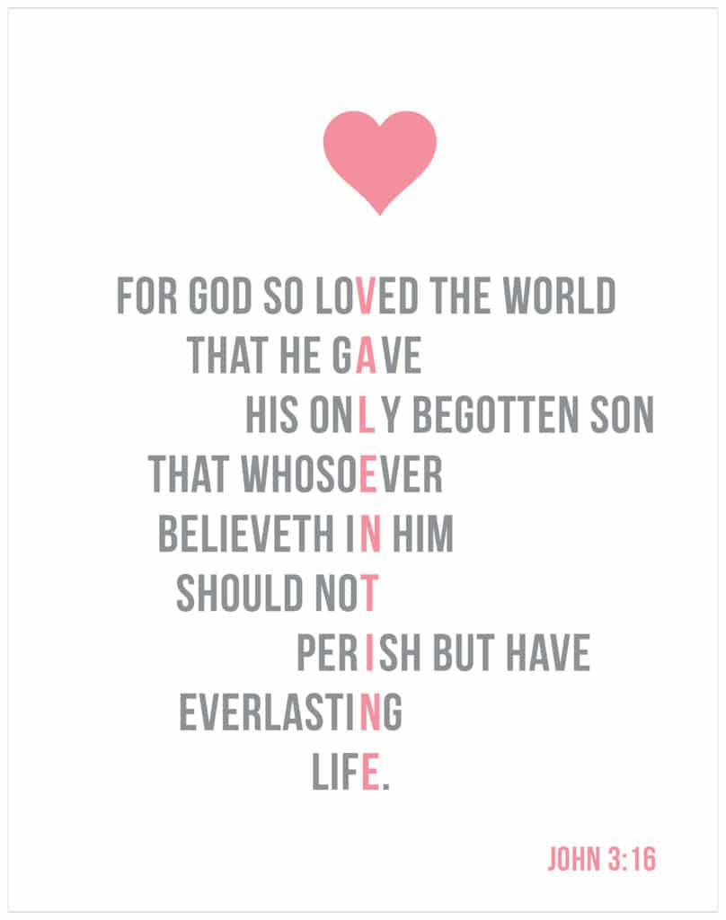 For God So Loved The World - Raising Lemons for Valentine For God So Loved Verse Printable