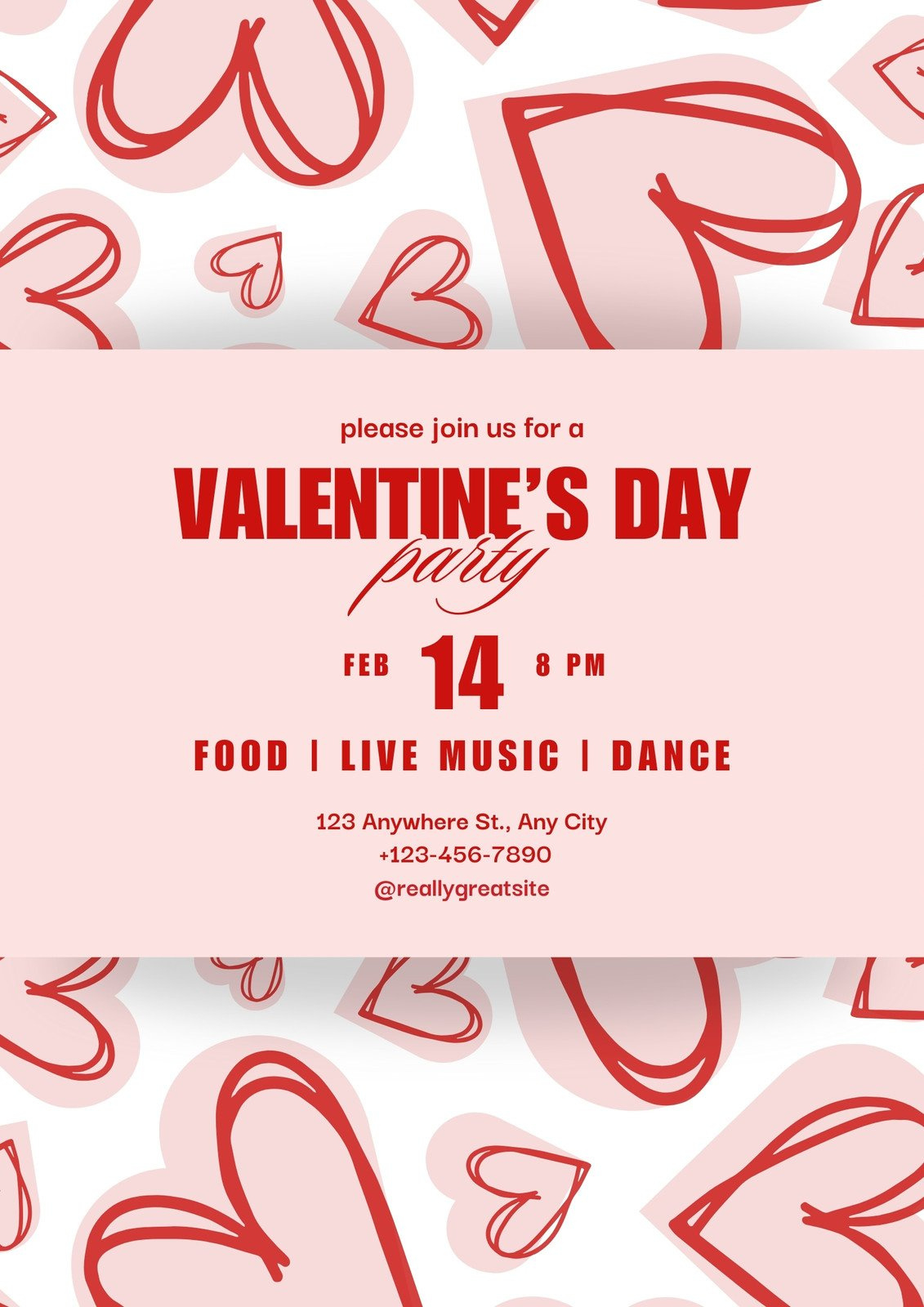 Free And Customizable Valentines Day Templates pertaining to Printable Valentine Invitations