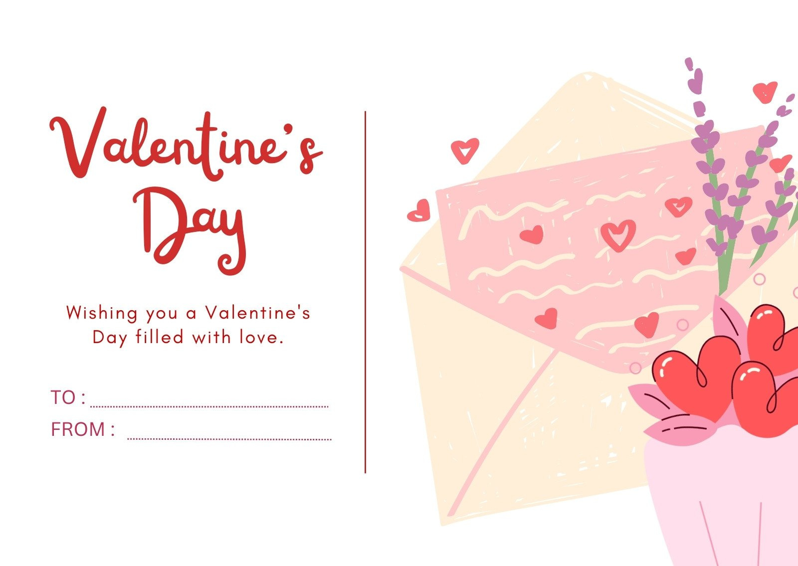 Free Custom Printable Valentine&amp;#039;S Day Card Templates | Canva inside Printable Valentine&amp;amp;#039;s Day Letter Template