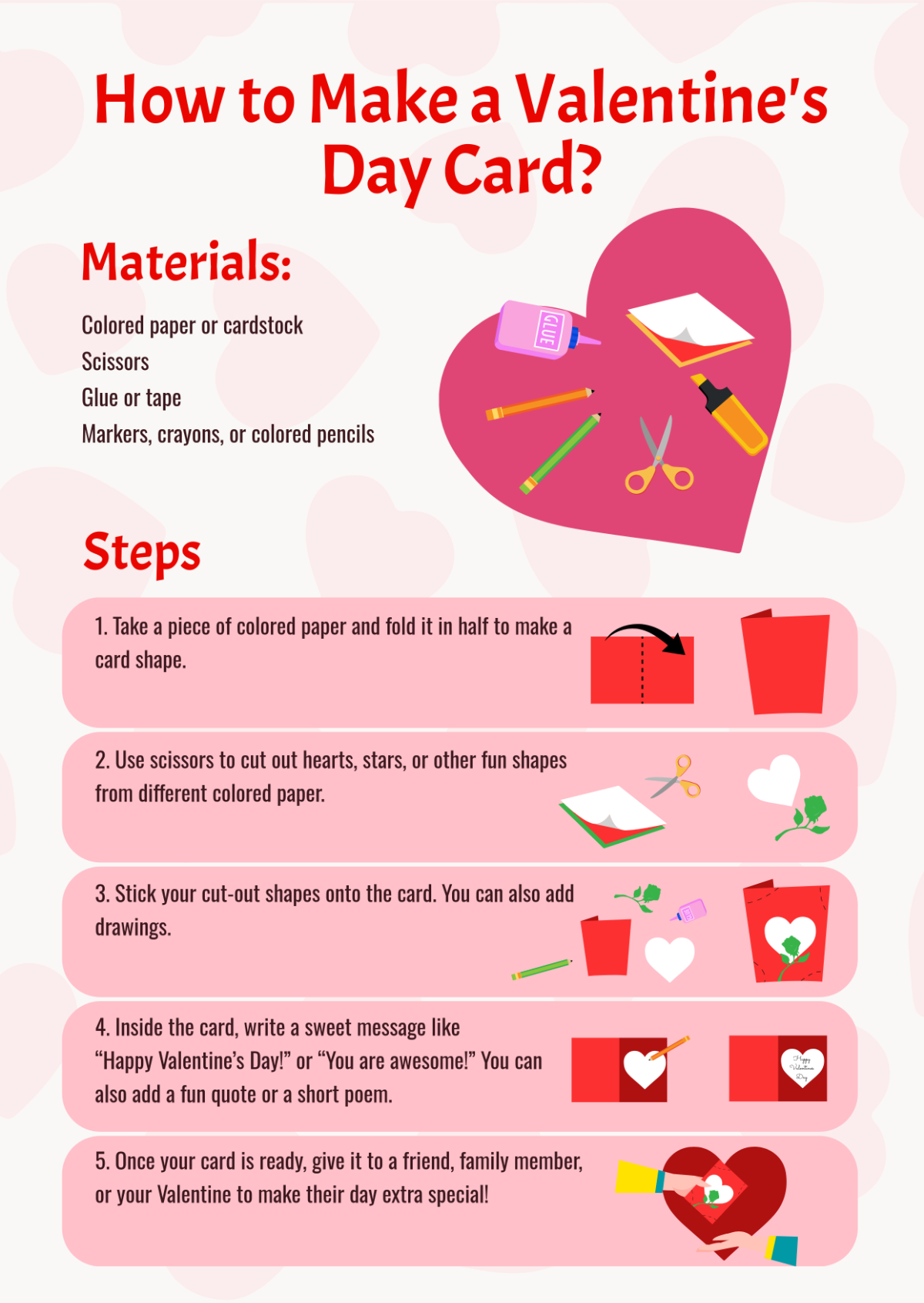 Free How To Make A Valentine&amp;#039;S Day Card? Template To Edit Online with Make Valentine Cards Online For Free Printable