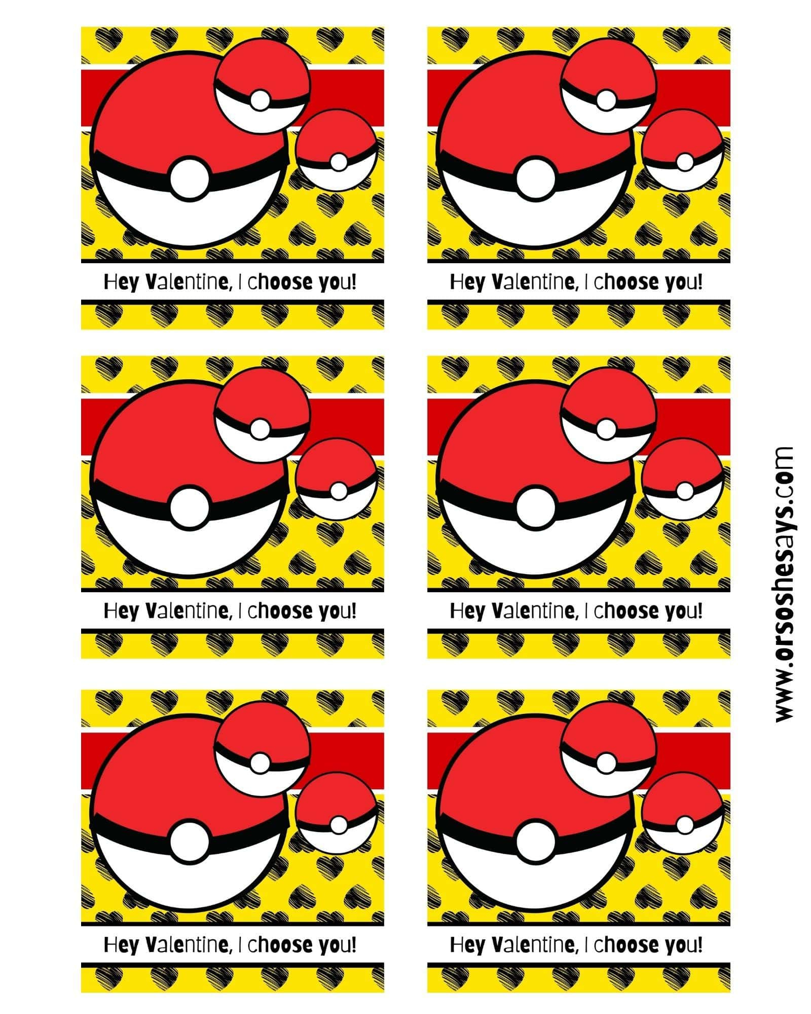 Free Pokemon Valentine Printable For Kids ~ Plus Treat Ideas! - Or throughout Printable Pokemon Valentines Day Cards