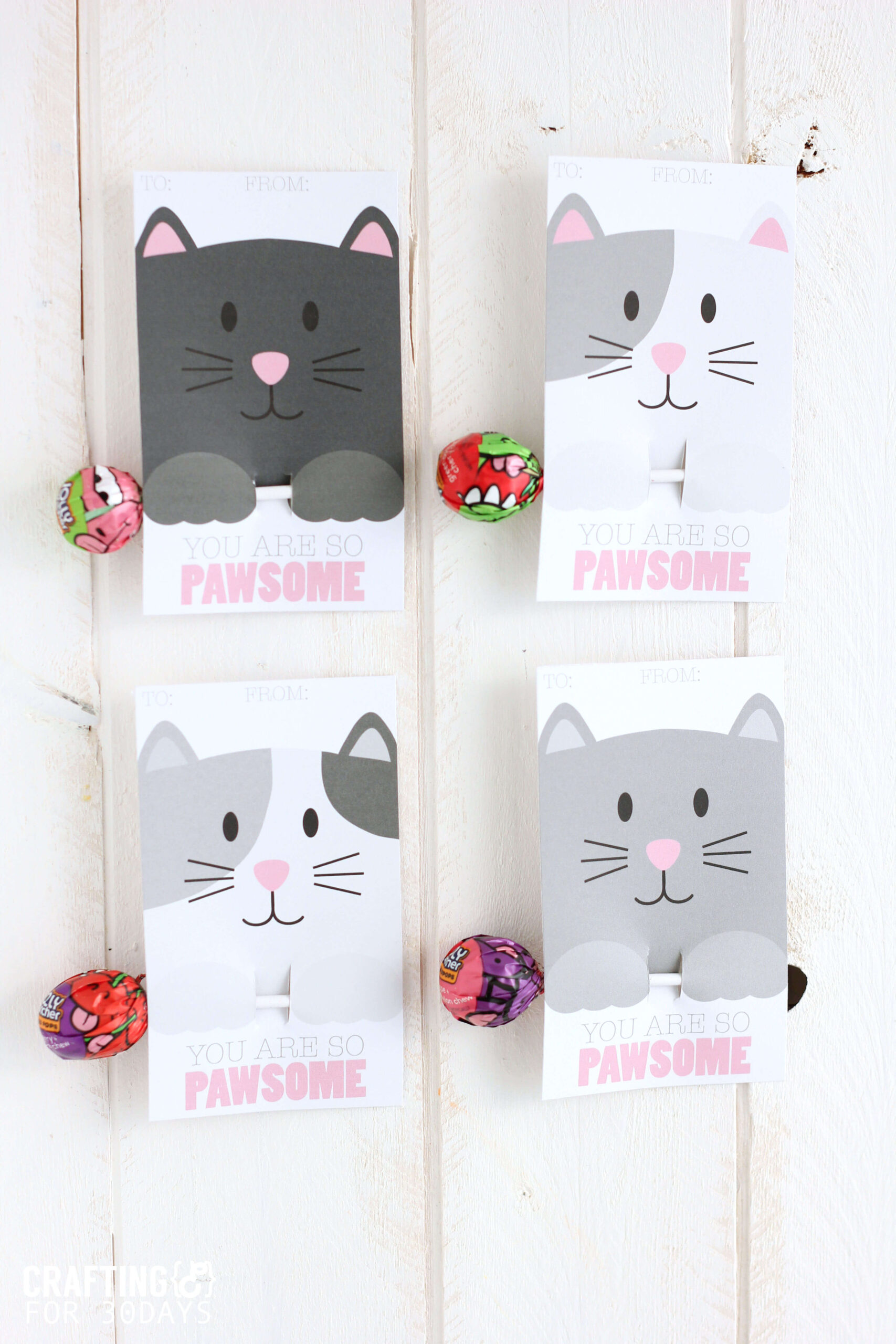Free Printable Cat Valentine Cards regarding Printable Cat Valentines Day Cards