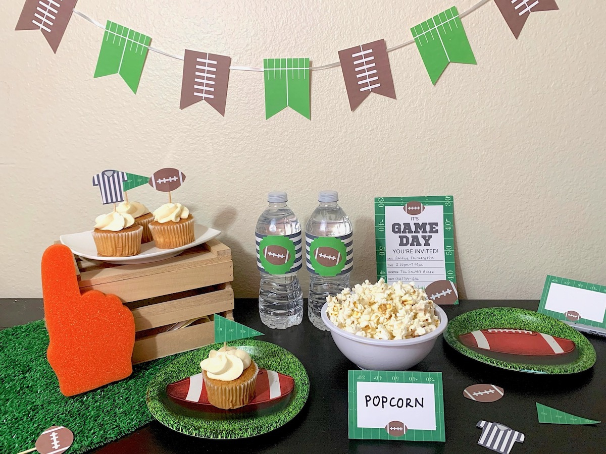 Free Printable Football Party Decorations - Invitations, Banner &amp;amp; More regarding Free Printable Super Bowl Party Decorations
