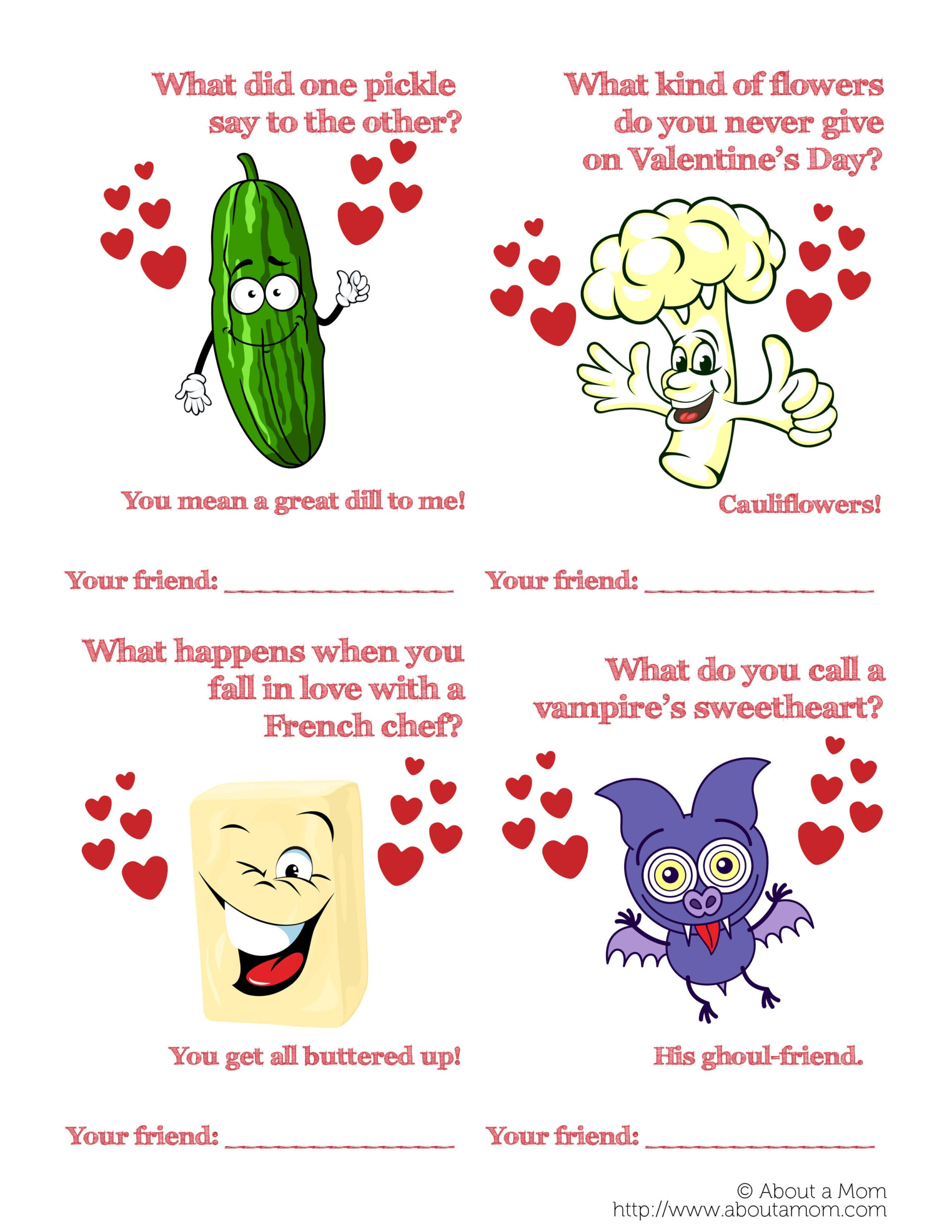 Free Printable Funny Valentine&amp;#039;S Day Cards - About A Mom pertaining to Printable Jokes Funny Valentines Cards