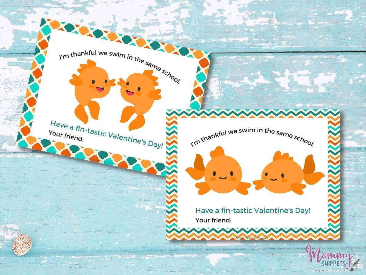 Free Printable Goldfish Valentines For Kids - Mommy Snippets pertaining to Printable Free Goldfish Valentine Printable