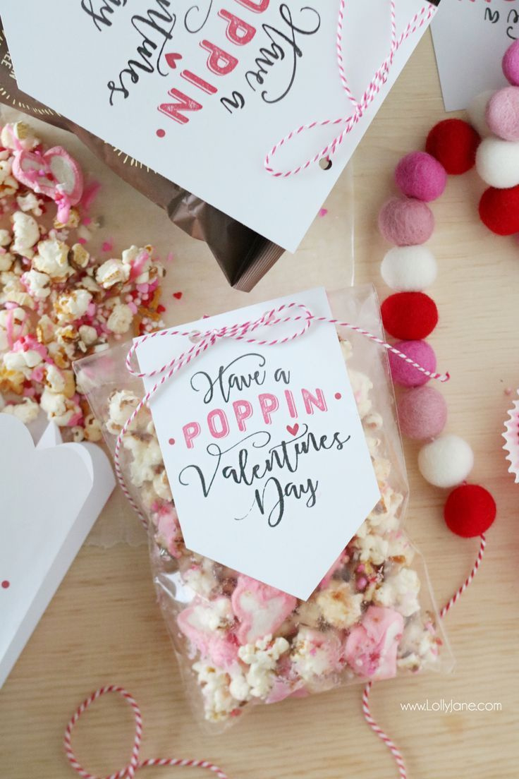 Free Printable &amp;quot;Have A Poppin&amp;#039; Valentines Day&amp;quot; Tag Popcorn Mix with Have a Poppin&amp;amp;#039; Valentines Day Free Printable