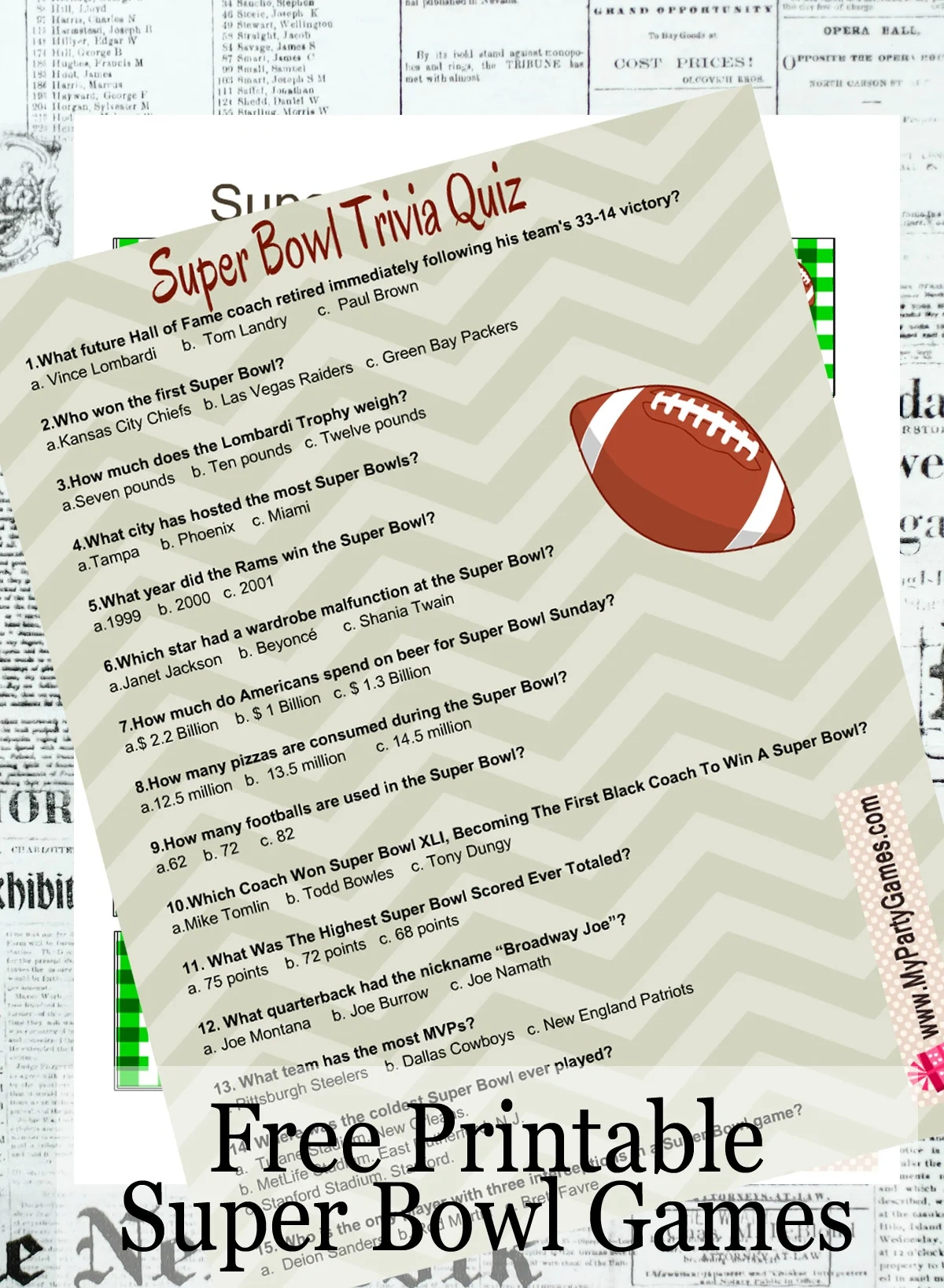 Free Printable Super Bowl Football Games intended for Printable Super Bowl Games To Play