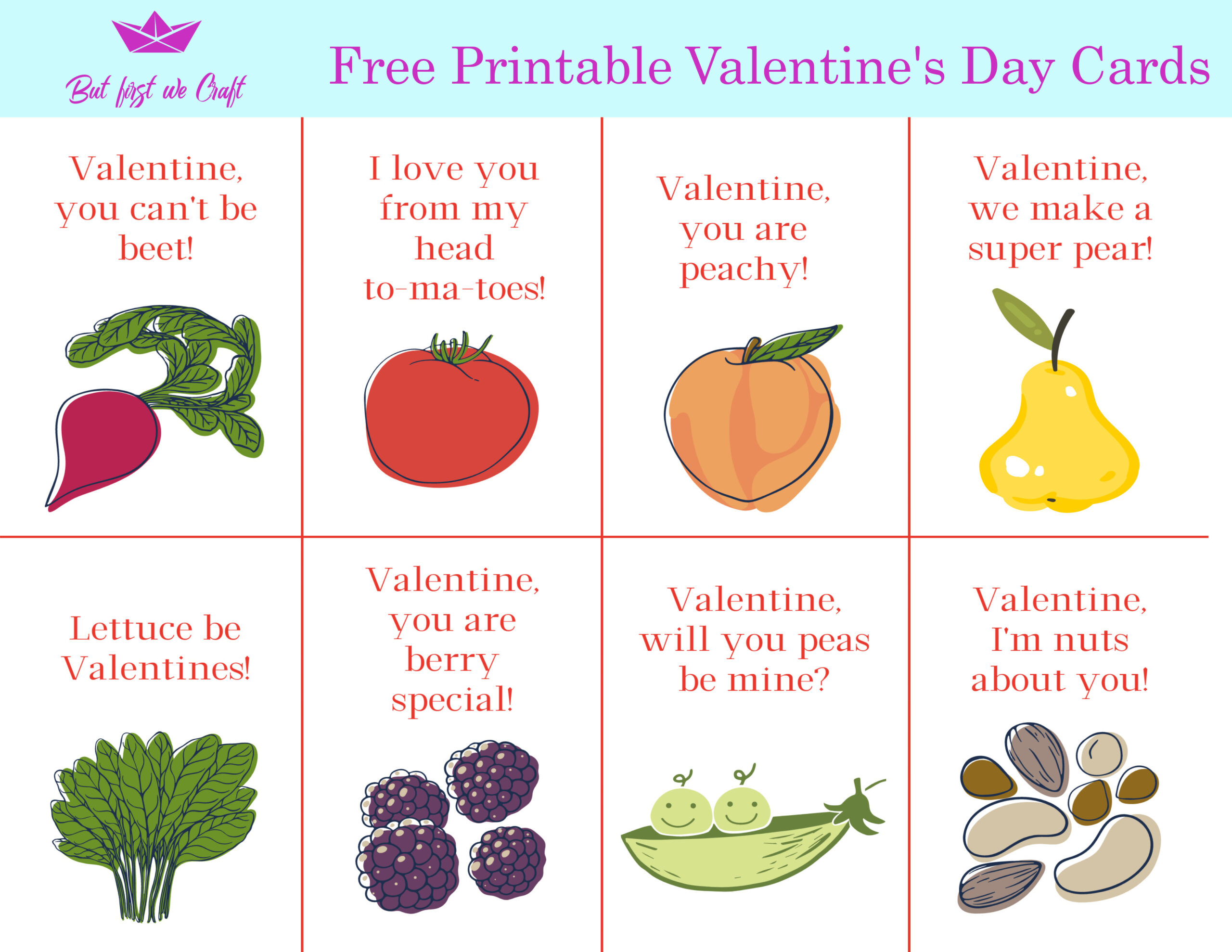 Free Printable Valentine Cards – But First We Craft inside Printable Adult Valentines Day Cards