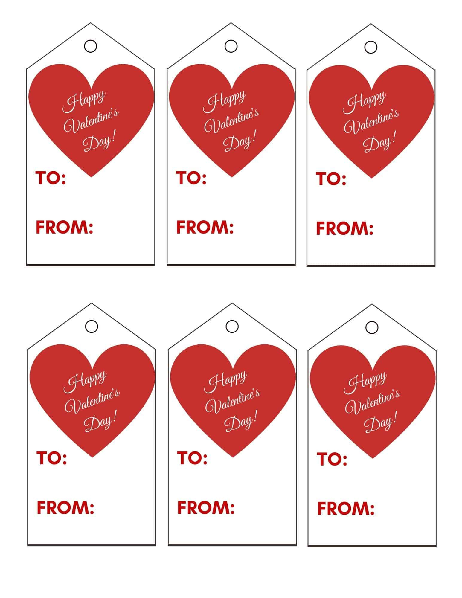 Free Printable Valentine Tags - Add A Little Adventure within Printable Valentine&amp;#039;S Tags