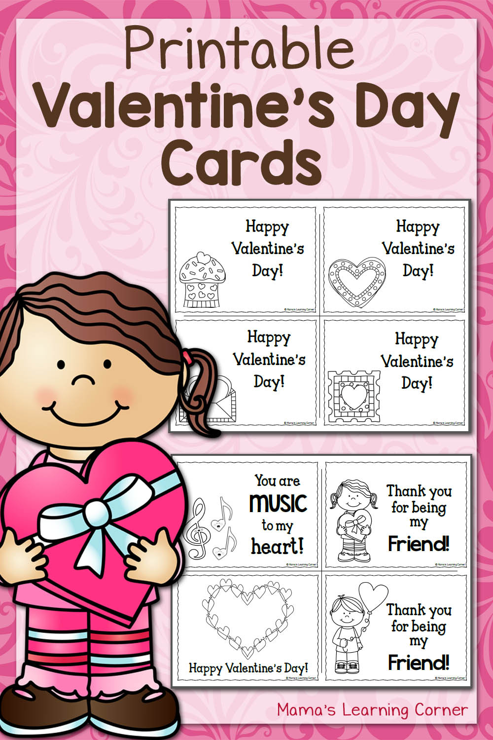 Free Printable Valentines Cards For School (Color Your Own throughout Free Valentine&amp;amp;#039;s Day Cards Printable