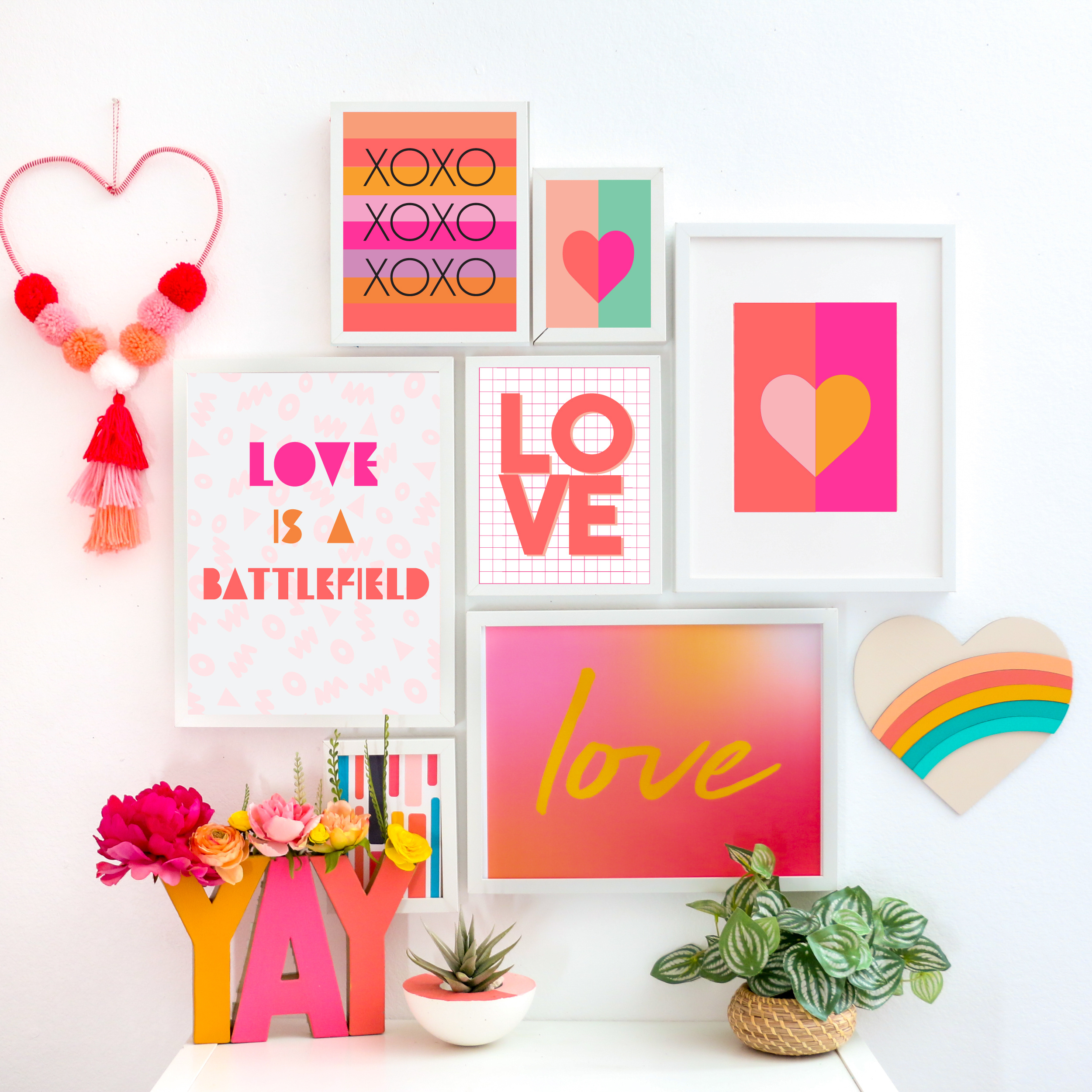 Free Printable Valentine'S Day Art Prints - A Kailo Chic Life throughout Printable Valentine Art