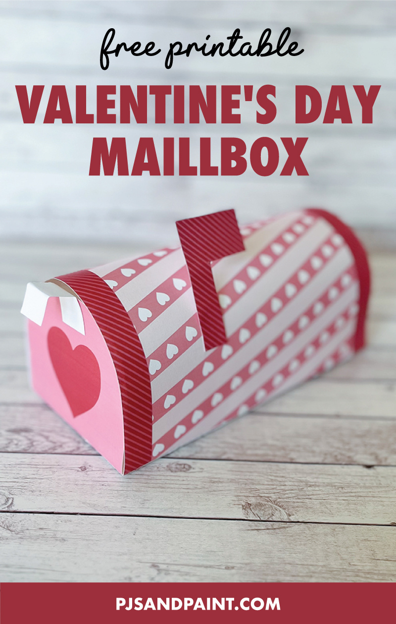 Free Printable Valentine'S Day Mailbox - Pjs And Paint regarding Printable Valentine Mailbox Template