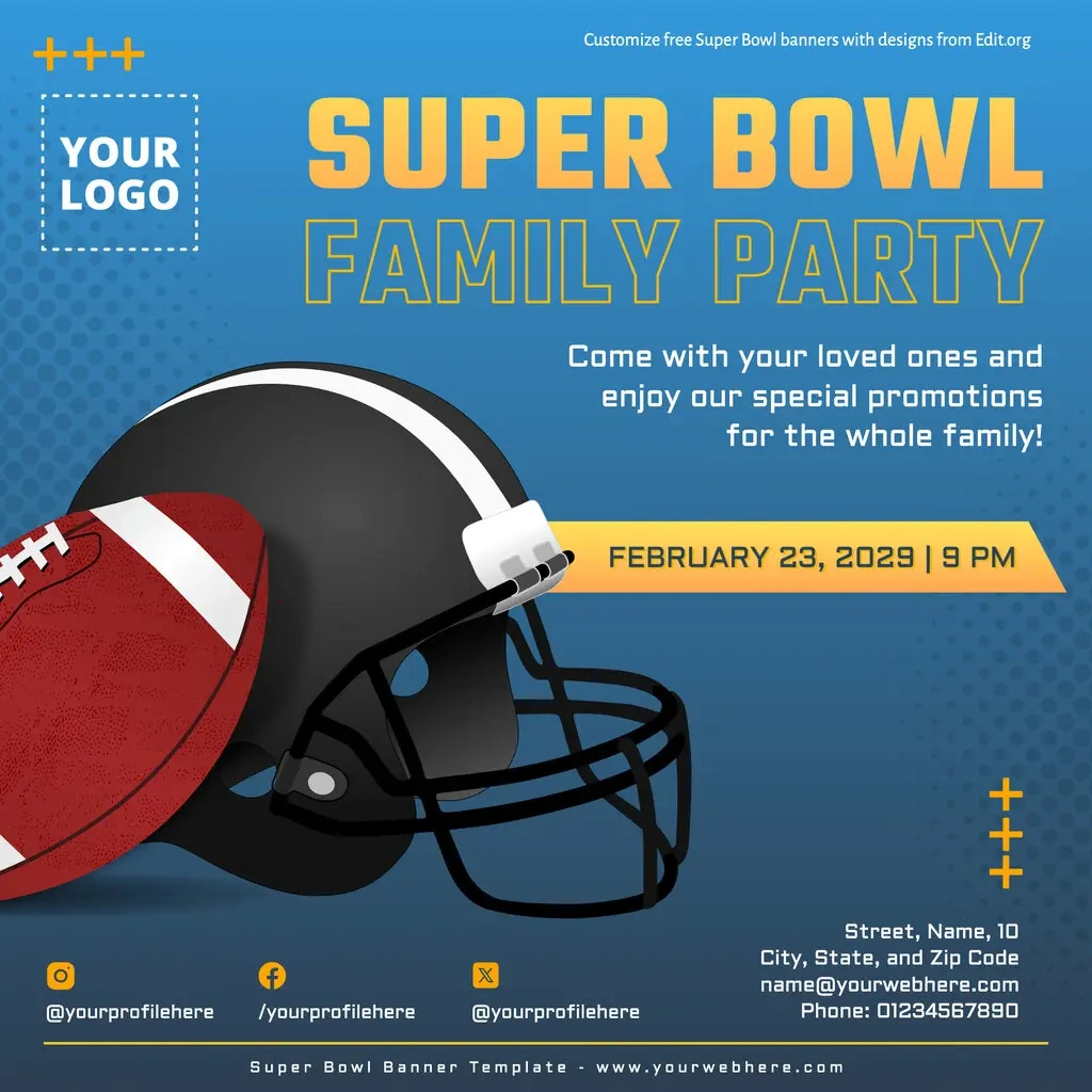 Free Super Bowl Invitation Templates intended for Free Printable Super Bowl Party Invitations Templates Free