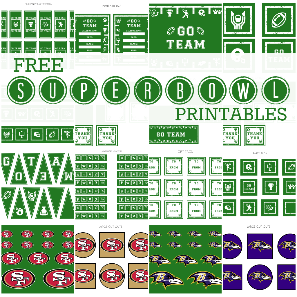 Free Super Bowl Party Party Printables | Catch My Party within Printable Super Bowl Decorations