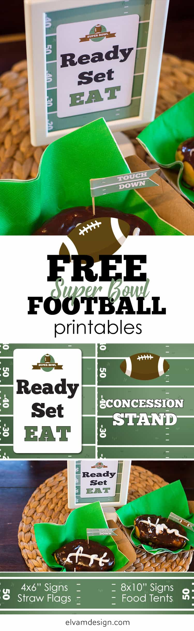 Free Super Bowl Printables - Elva M Design Studio throughout Super Bowl Printables