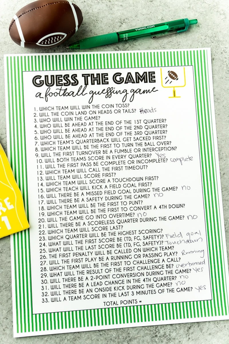 Free Super Bowl Printables (Updated For 2026!) - Play Party Plan regarding Free Super Bowl Party Games Printable