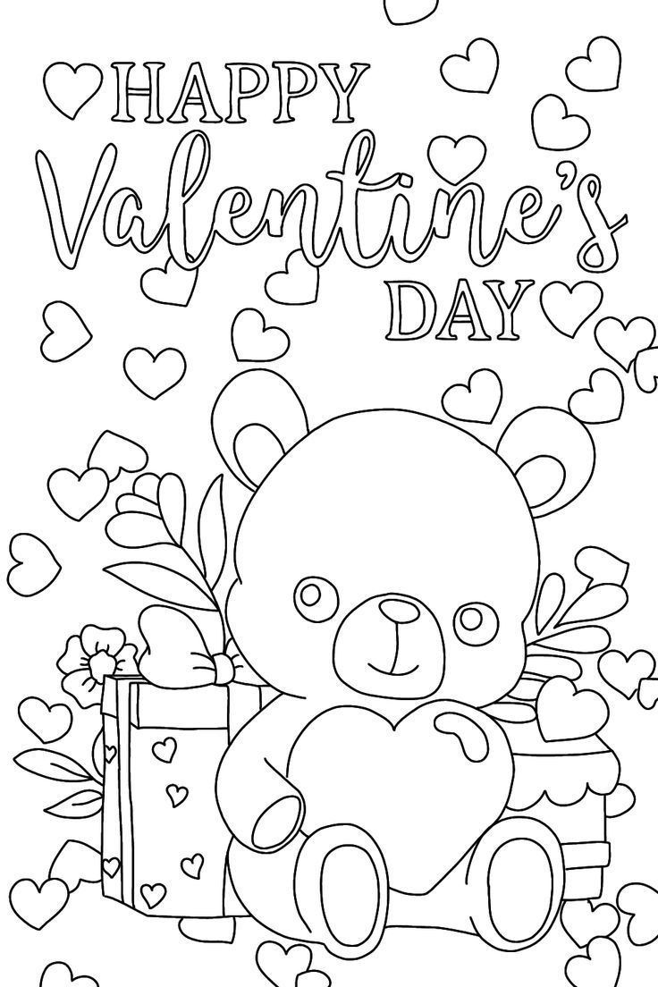 Free Valentine&amp;#039;S Day Coloring Sheets Happy Valentines Day From in Valentines Day Coloring Page Printable