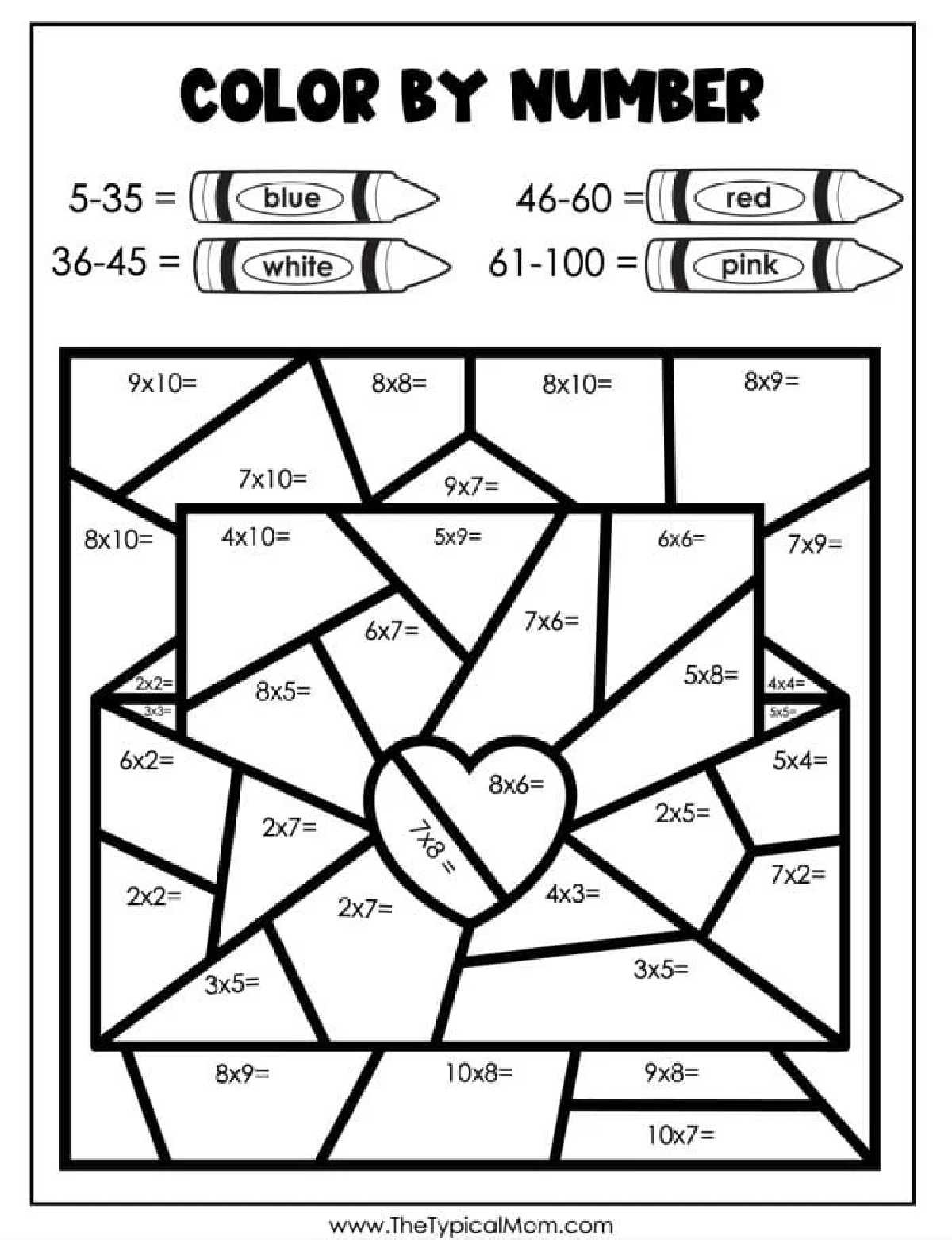 Free Valentines Day Colornumber Printables Pdf with Valentines Color By Number Printable