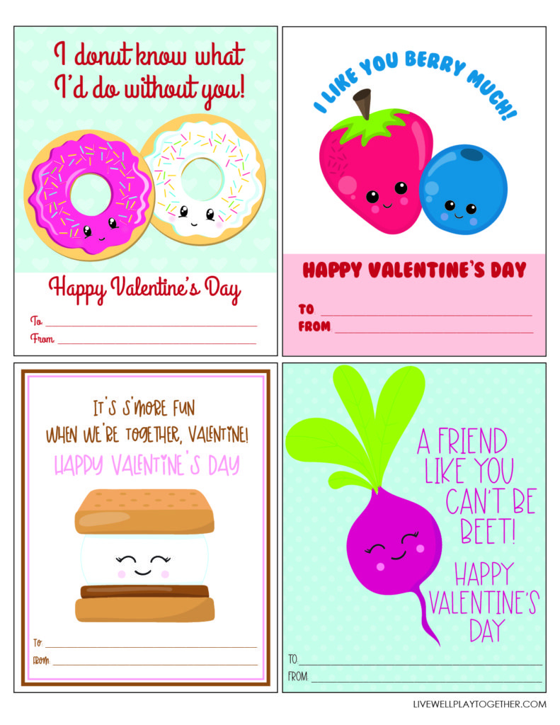 Funny Food Pun Valentine&amp;#039;S Day Cards + Free Printable - Live Well with regard to Printable Valentine Cards For Friends