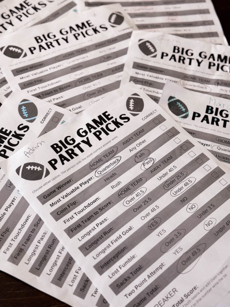 Games To Play While Watching Football (Free Printables) - The pertaining to Super Bowl Party Games 2026 Free Printable