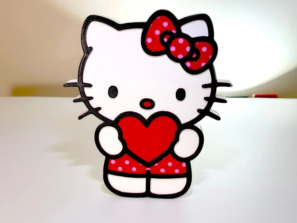 Hello Kitty Valentine Von Rockstarts | Kostenloses Stl-Modell for Printable Hello Kitty Valentines