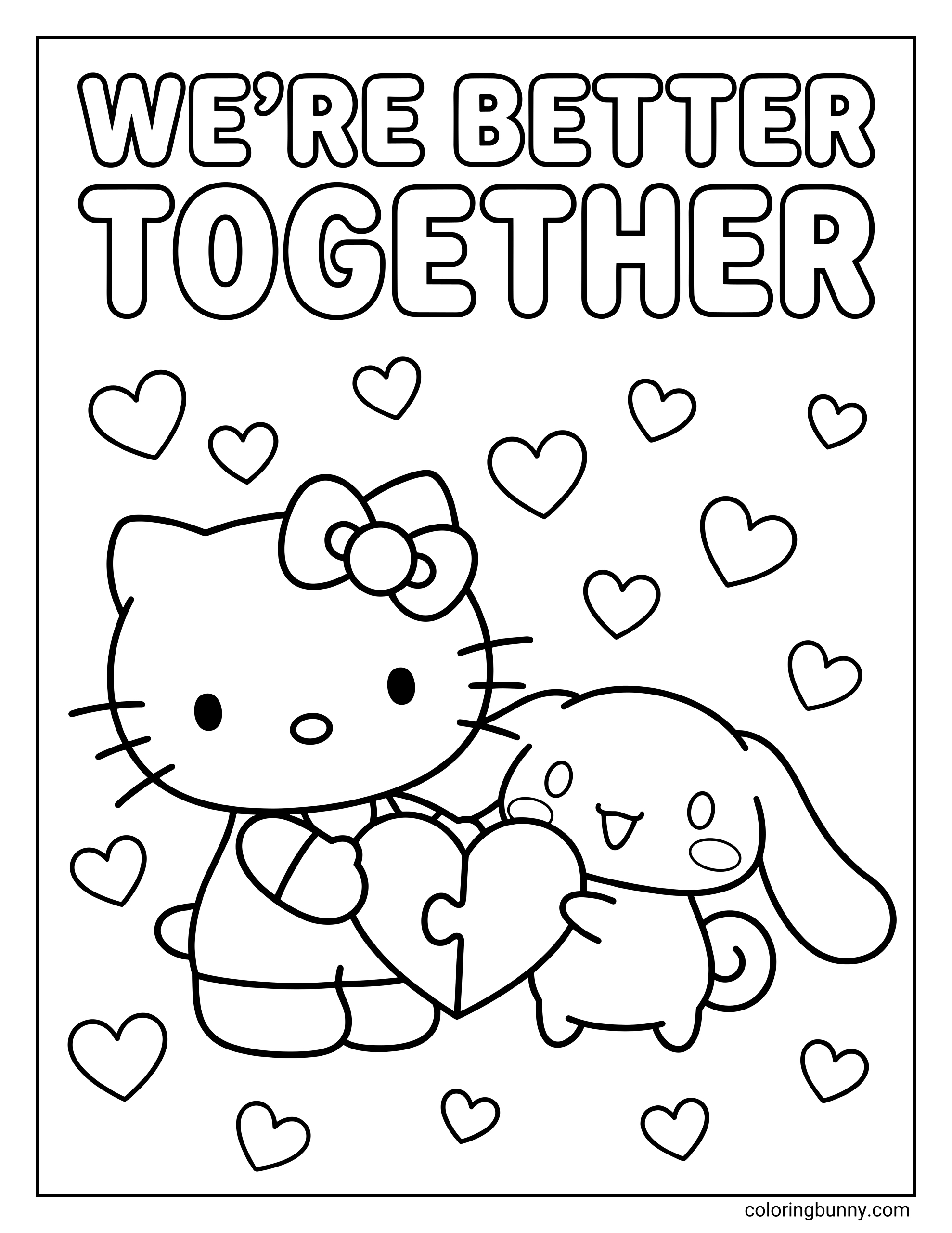 Hello Kitty Valentine&amp;#039;S Day Coloring Pages (30 Free Printable Pdfs) for Printable Hello Kitty Valentines Day Coloring Pages