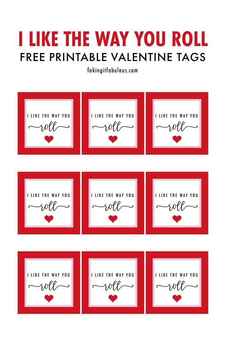 I Like The Way You Roll Gift Tags for I Like The Way You Roll Valentine Printable