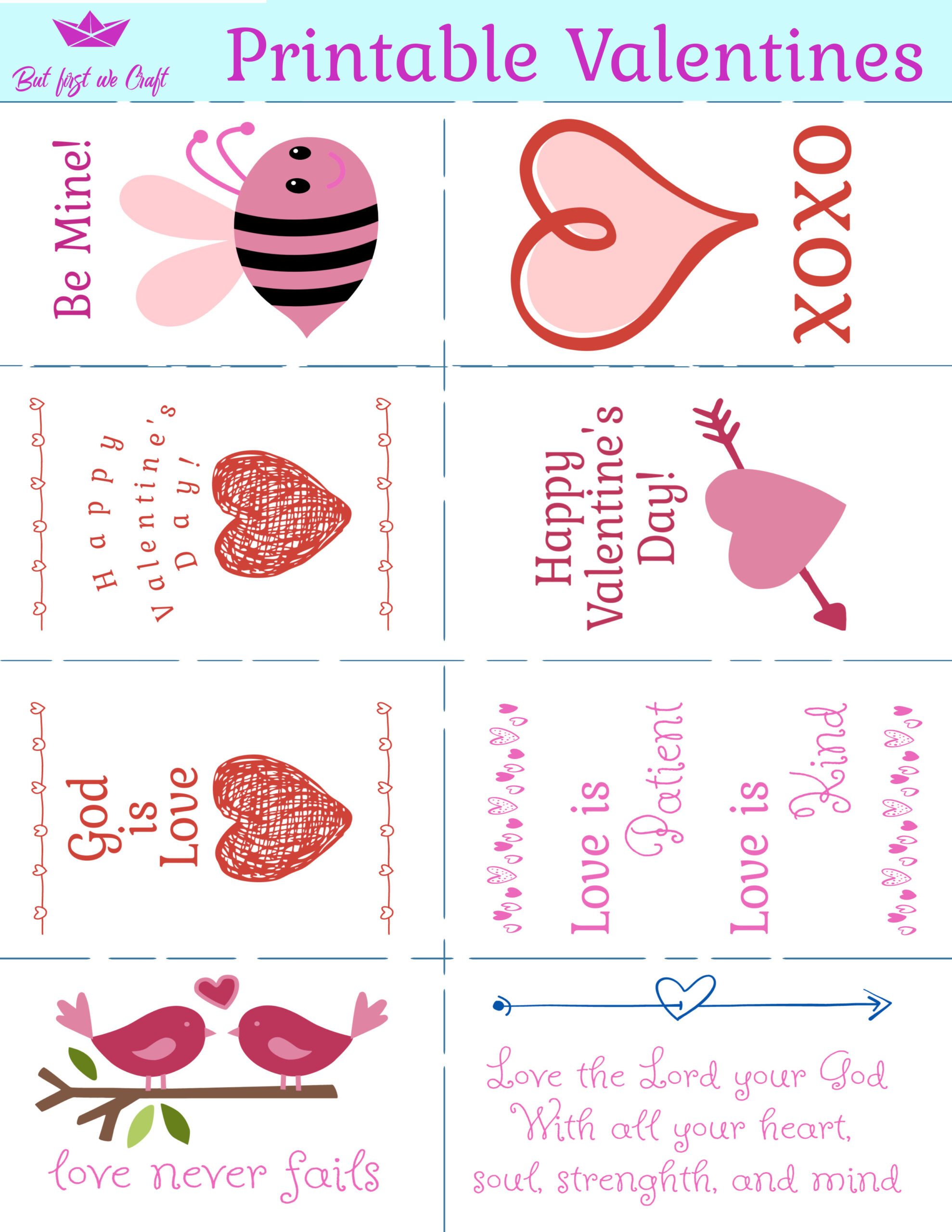 New Free Printable Valentine&amp;#039;S Day Cards For Kids – But First We Craft throughout Free Valentines Printables For Kids