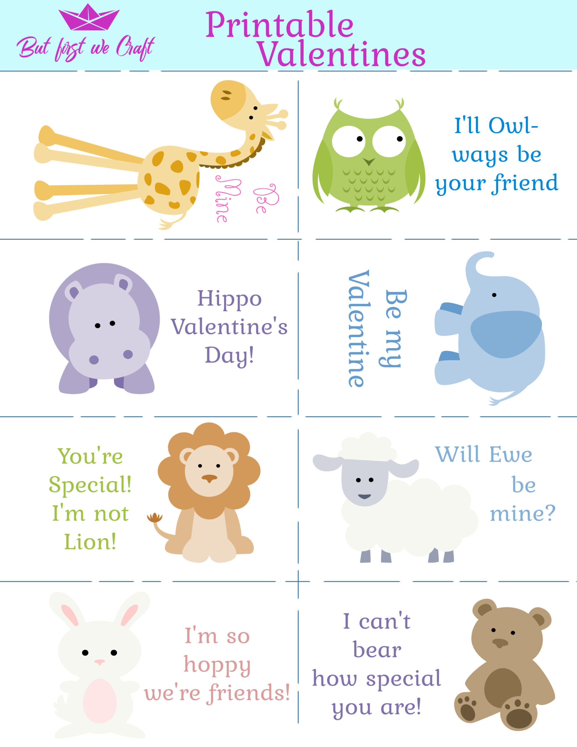 New Free Printable Valentine&amp;#039;S Day Cards For Kids – But First We Craft within Printable Preschool Valentine Cards