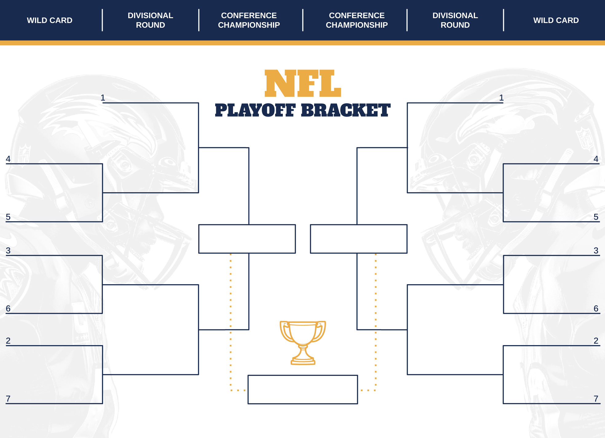 Nfl Playoff Bracket Free Google Docs Template - Gdoc.io with Printable Super Bowl Bracket