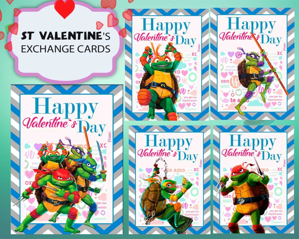 Ninja Turtle Cake Topper Boys 8-20 Teenage Mutant Ninja Turtles with Printable Ninja Turtle Valentines