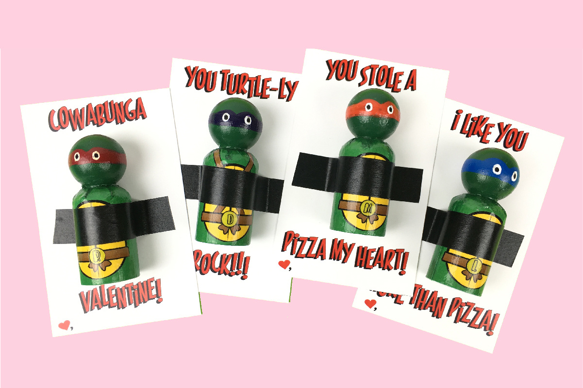 Ninja Turtle Valentines Free Printable with Printable Ninja Turtle Valentines