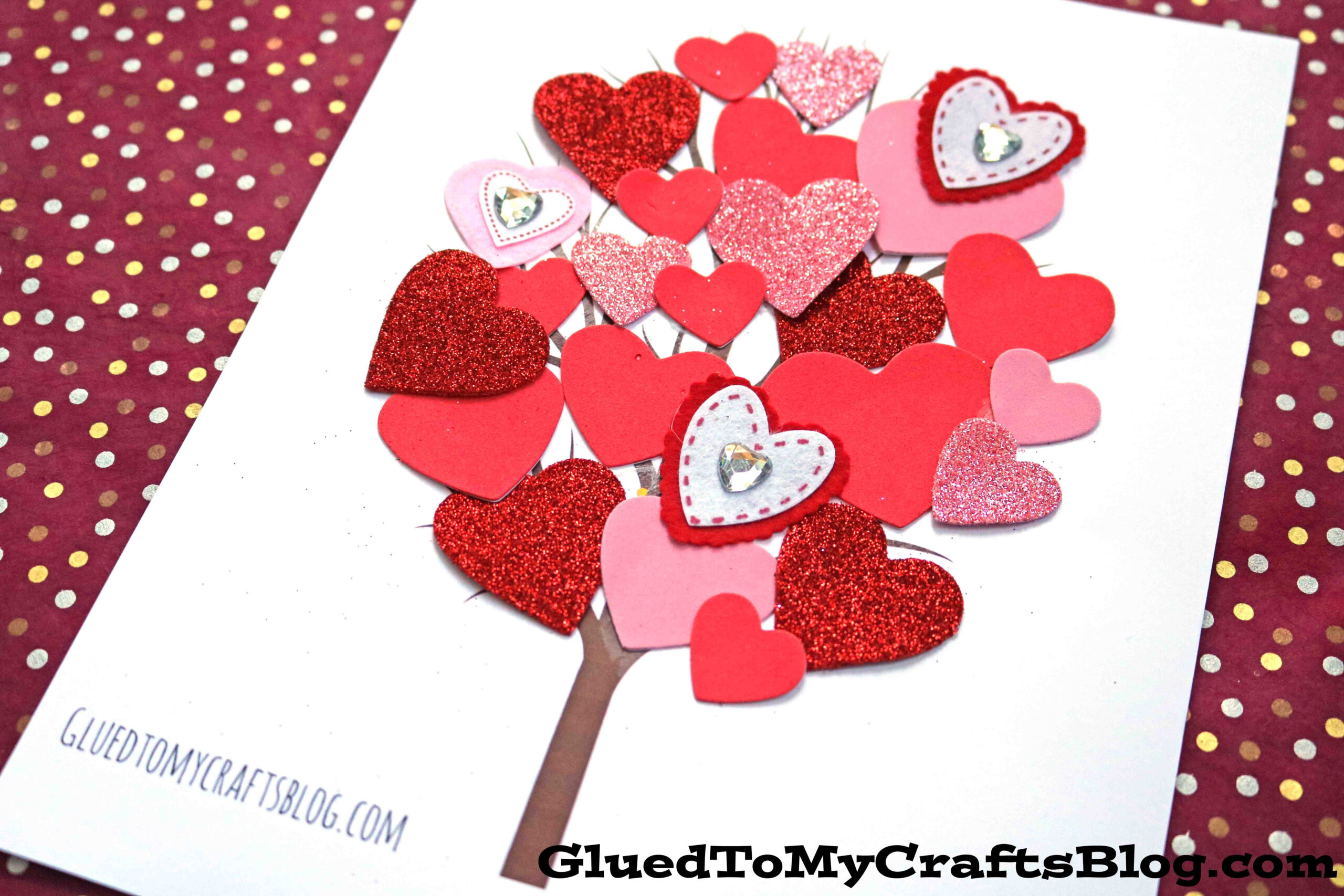 Paper Heart Love Tree Craft For Valentine&amp;#039;S Day pertaining to Printable Valentine Craft Templates