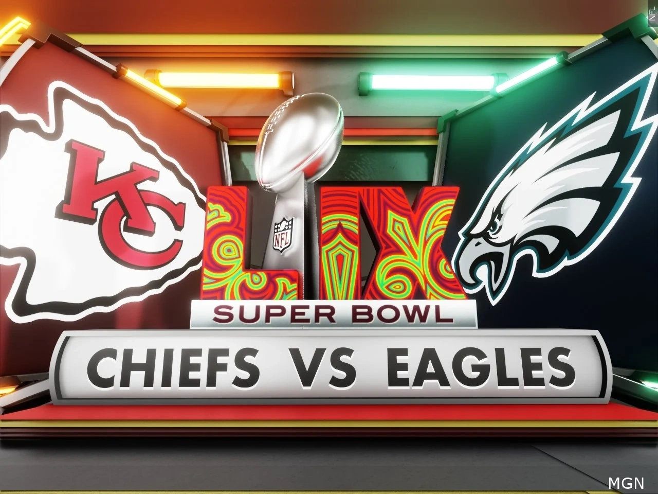 Philadelphia Eagles Super Bowl Nfl Banners Chiefs Vs Eagles Super inside Printable Super Bowl 59 Logo