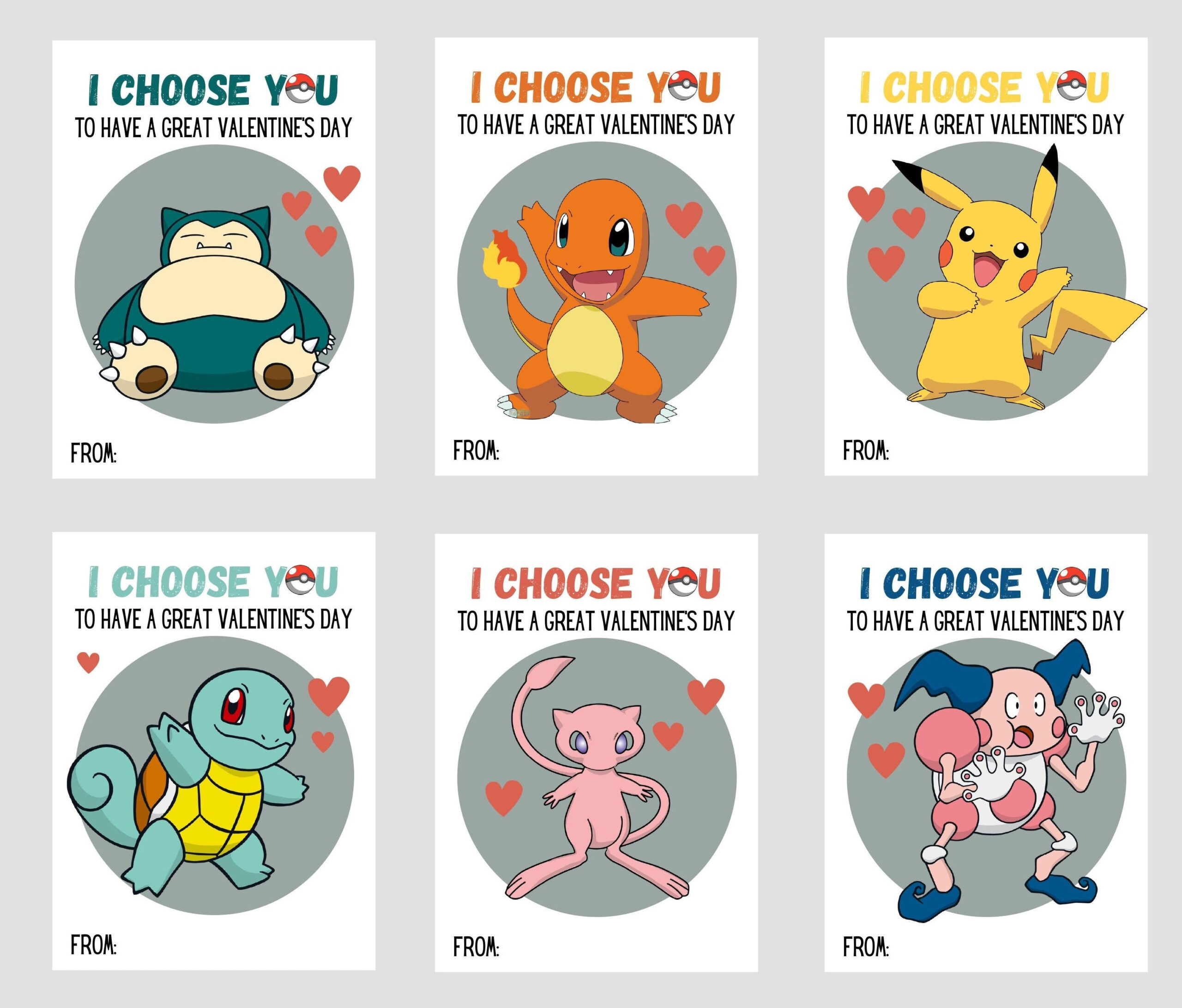 Pokemon Inspired Valentine&amp;#039;S Day Cards, Printable Class with Pokemon Valentines Day Cards Printable