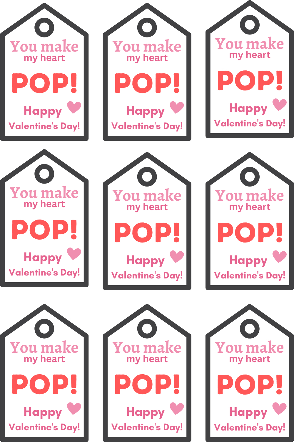 Pop-It Printable Valentine Cards — Twenty Vintage Acres within Pop It Valentine Printable