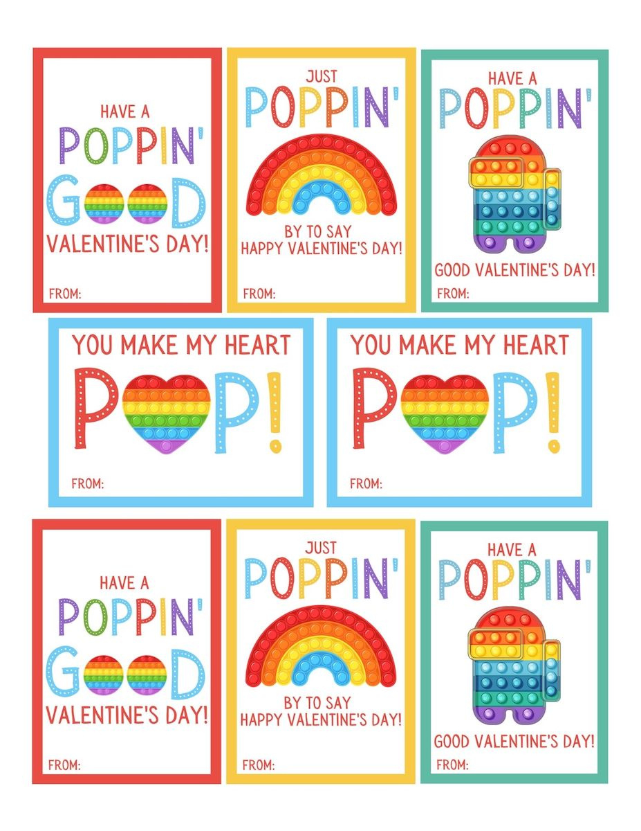 Pop It Valentine Card Free Printables - Originalmom regarding Pop It Valentine Printable