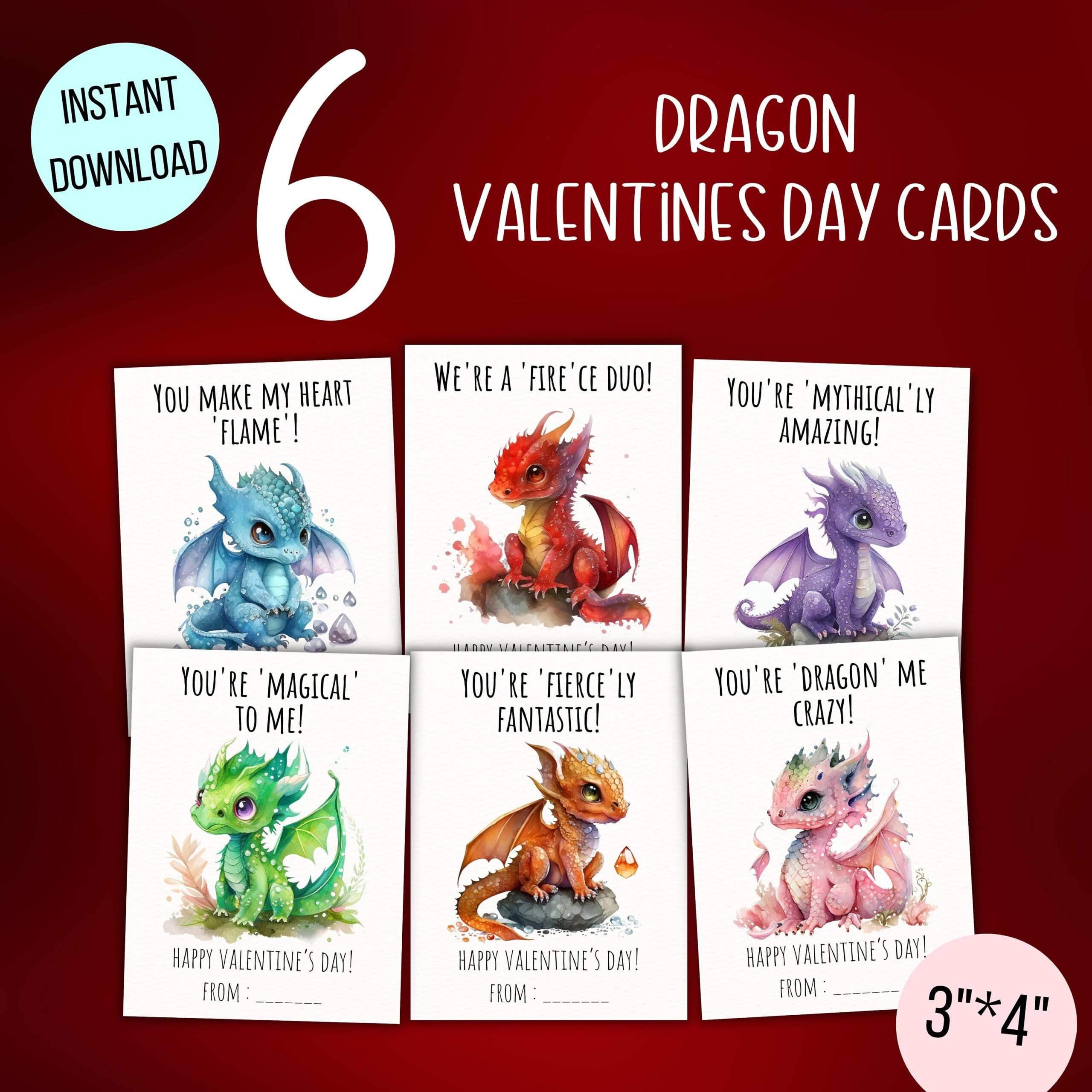 Printable Dragon Valentine'S Day Cards For School, Dragon Kids regarding Printable Dragon Valentine Cards