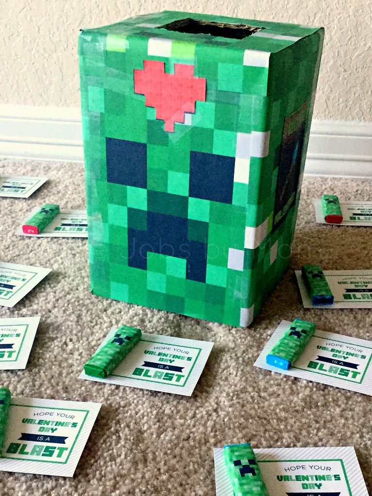 Printable Minecraft Valentine Box Ideas | Home Jobsmom within Minecraft Valentines Box Printable