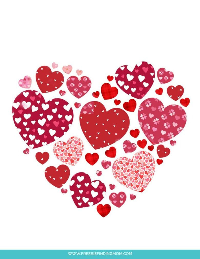 Printable Valentine Heart Images (Free Downloads) throughout Printable Valentine Heart Free Pattern