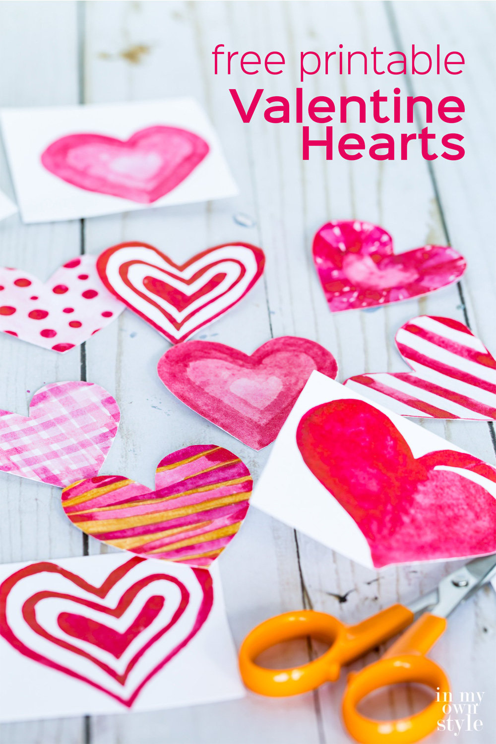 Printable Valentine Hearts &amp;amp; Envelopes - In My Own Style with regard to Valentine&amp;#039;S Day Printable Decor