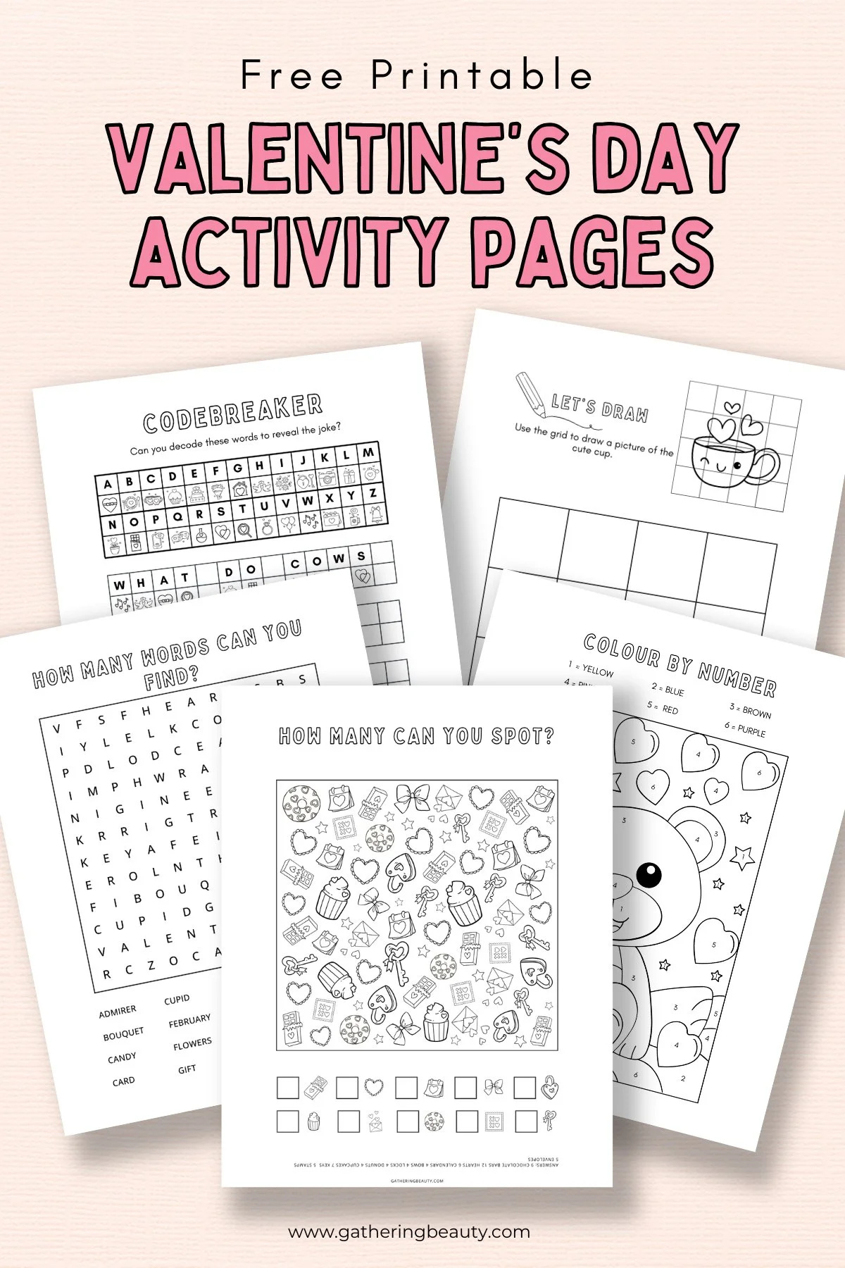 Printable Valentine'S Day Activity Pages — Gathering Beauty with Valentine'S Day Printable Activities