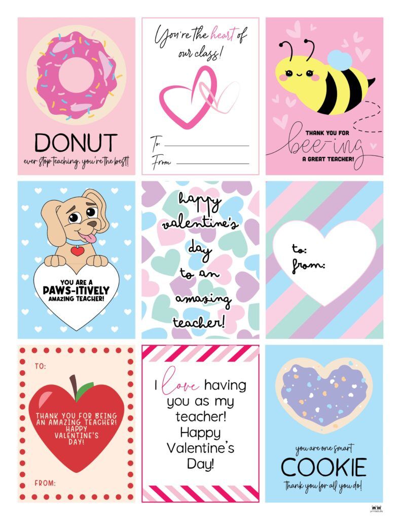 Printable Valentine'S Day Cards - 250+ Free Printables | Printabulls regarding Printable Valentine Cards For Teachers