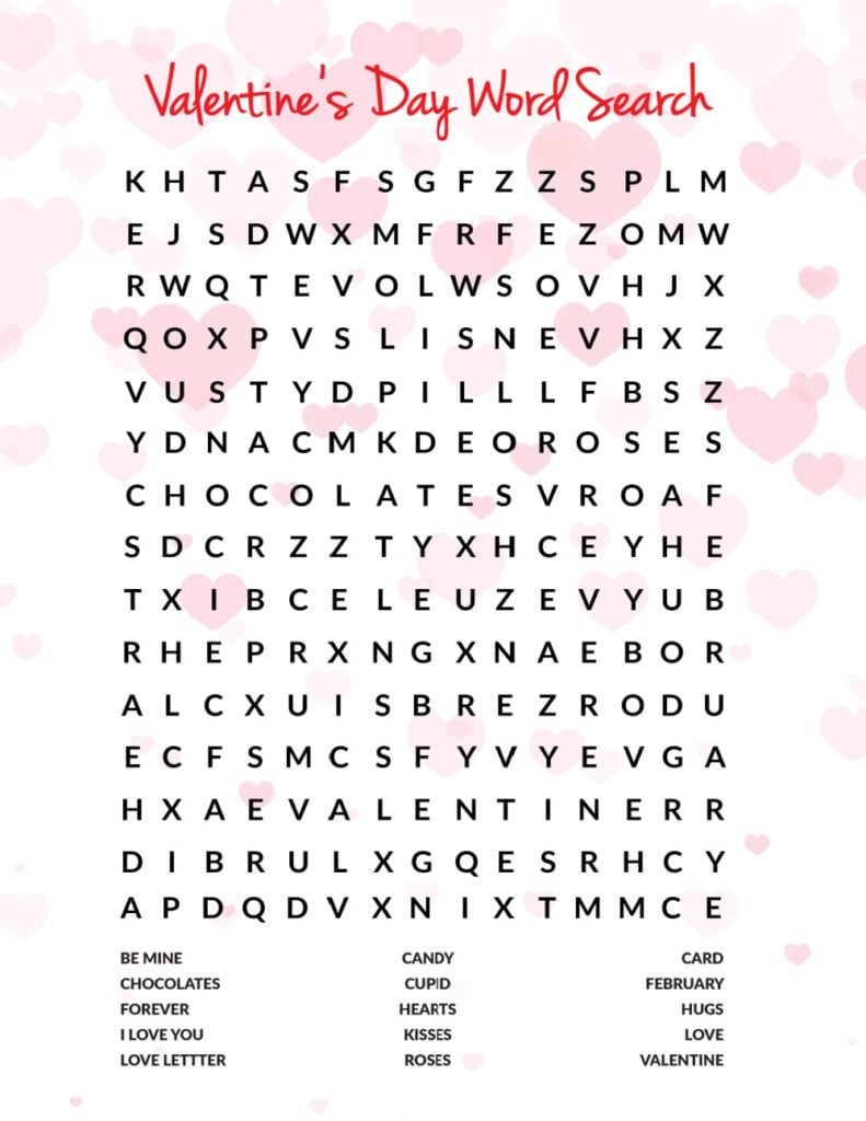 Printable Valentine&amp;#039;S Day Games For Kids regarding Printable Valentines Day Games
