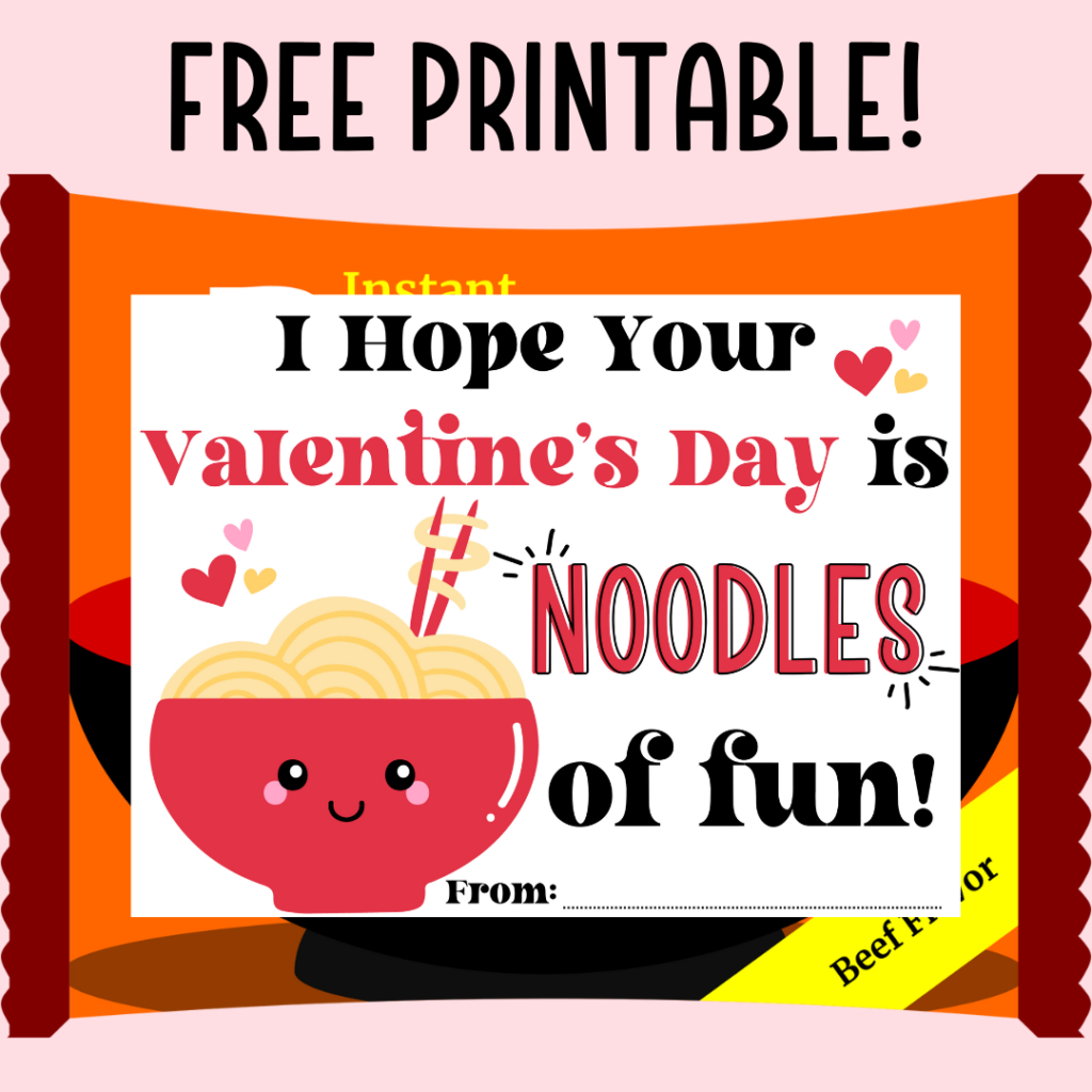Ramen Valentine Tags » The Denver Housewife with regard to Valentine Ramen Printable Label