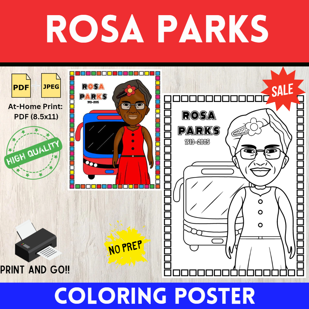 Rosa Parks Activities-Black History Month Bulletin Board Colored for Rosa Parks Free Printable Worksheets
