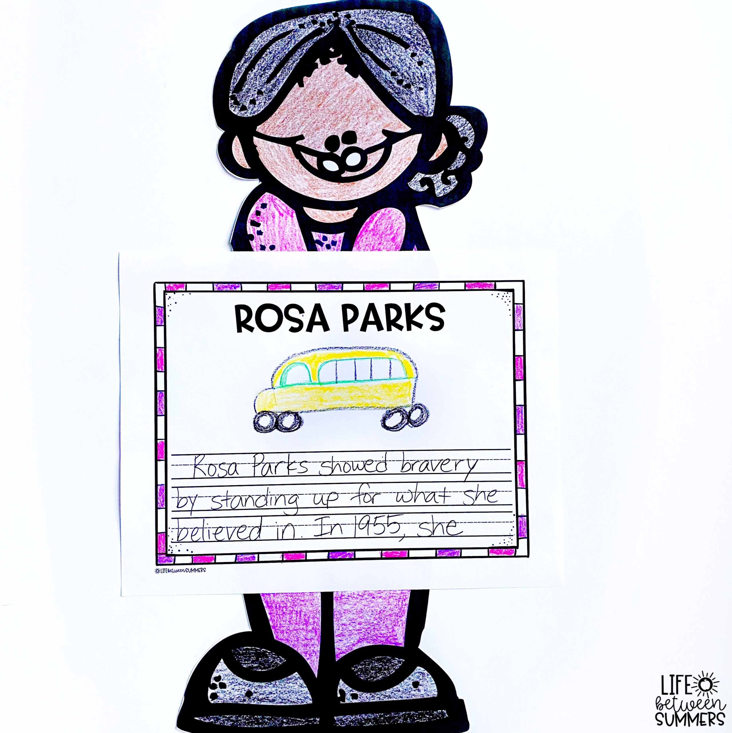 Rosa Parks Activities With Close Reading, Writing, Main Idea &amp;amp; Details Bus  Craft - Life Between Summers pertaining to Rosa Parks Mini Book Printable