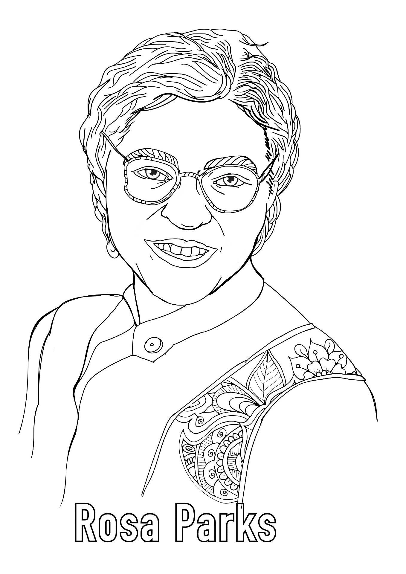 Rosa Parks Coloring Page Black History Month Women&amp;#039;S History with regard to Printable Rosa Parks Coloring Page